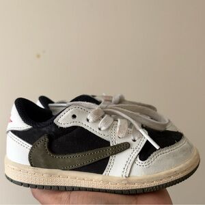 Nike Kids Black, White, and Olive Sneakers